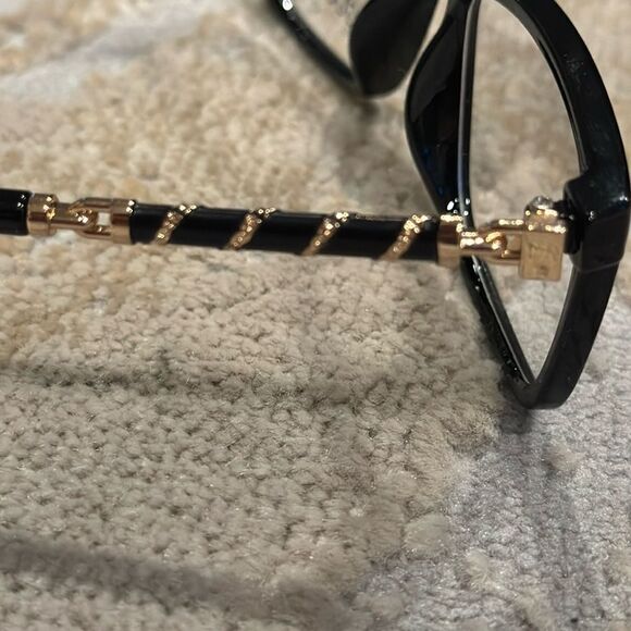 Gucci Core Optical Frame black  plastic frames with gold accents EUC 8059 52 - Picture 7 of 14